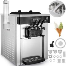 Mophorn - vevor Machine a creme glacee YKF-8218T, Sorbetiere turbine a glace blanche, Machine a creme glacee commerciale pour les endroits tres