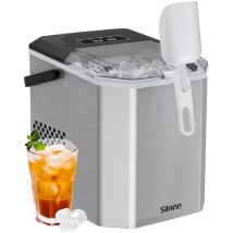 Silonn - Machine à glaçons portable 1.2L, Fabrication rapide, autonettoyante et silencieuse, Idéale pour fêtes et maison, Blanc