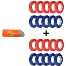 Autboom - 20 pièces Rouleaux de Ruban + Agrafes de Ruban pour Machine à Lier les Plantes, Accessoires d'Outil de Ruban pour Jardin Utilisés pour