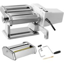 Mophorn - Machine à pâtes électrique 9 réglages d'épaisseur Rouleaux de nouilles en acier inoxydable Coupe-outil de cuisine Spaghetti Fettuccini