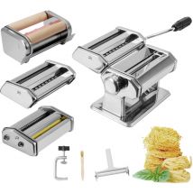 Machine à pâtes Mophorn, 9 réglages d'épaisseur réglables, rouleaux et coupe-pâtes en acier inoxydable, presse manuelle pour spaghettis et lasagnes,