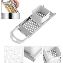 Machine à spaetzle en acier inoxydable Outil de cuisson pour machine à pâtes avec poussoir de sécurité et poignée confortable