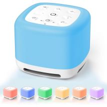 Gotrays - Machine à bruit, 40 sons apaisants et machine à bruit blanc avec veilleuse pour bébé pour dormir, luminosité réglable, fonction mémoire
