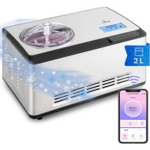Klarstein - Sorbetiere Turbine a Glace, Machine a Glace et Frozen Yoghurt Intelligente, Sorbetière, Glace Italienne, 180W, Contrôle WiFi/App,