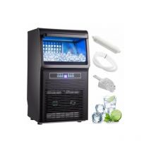 Machine à Glaçons Comptoir Professionnelle Hôtel Restaurant Bar Famille 24h/24 Fabrication 31.75Kg/24H Stockage 5Kg Eclairage led 350w