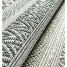 Machka - robuster Outdoor Teppich, modernes Design, Wetterfest & UV-beständig, Grün, 160 x 160 cm - The Carpet