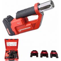 Rothenberger - Máquina de prensado Romax Compact tt 18V 2Ah + juego de 3 mordazas