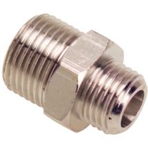 Zylinderförmiges Gewindereduzierstück 1/4' ag - 1/2' ag (Blisterverpackung 2 Stück)