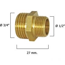 CIS - Maschi riduttori lucidi da 3/4 a 1/2
