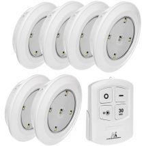 Mac Lean - Maclean Energy MCE165 Ensemble de lampes led télécommandées, piles aaa, 6 pièces dans l'ensemble