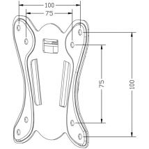 Maclean - MC-715N Supporto a parete de Supporto a parete per tv oled qled Extra Slim lcd Monitor led Supporto per tv al plasma de 13 ' a 27 '