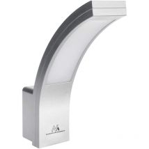 Maclean MCE343 Lampada da Facciata led Esterno Elegante Risparmio Energetico Resistente Condizioni Atmosferiche IP54 4000 k Bianco Naturale (Argento)