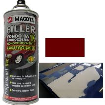 Filler Riempitivo per Carrozzeria Fondo Carteggiabile Aggrappante 400 ml Colore - Rosso - Macota