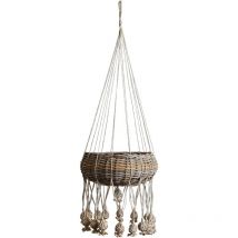Macramé en jute beige