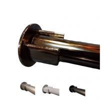 Tringle à Rideaux Fer Forgé entre-murs, Tringle penderie, Couleur et Longueur au choix ø 20 mm + 2 supports - Graphique brillant - Longueur 1.30 m.