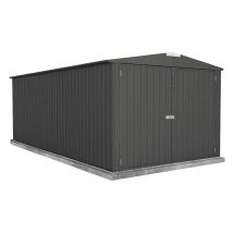 Garage en acier galvanisé gris foncé 17,6 m² Melton