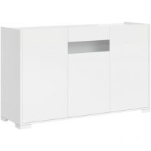 Bob Gardens - Buffet 3 portes 130x40x81 cm Riflesso blanc brillant