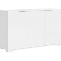 Bob Gardens - Buffet 3 portes 130x40x83 cm Lumina blanc brillant