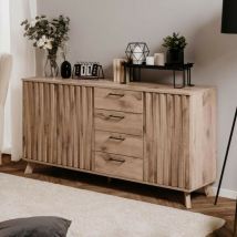 Finori - Madia 3 ante e 4 cassetti Wellington51A colore rovere