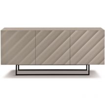 Capodarte - Madia 3 ante in legno 180 cm Tortora piedini sagomati - kalla
