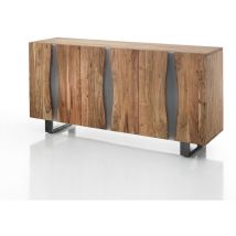 Madia 3 ante in legno massello di acacia cm. H.80 x L.170 x P.45