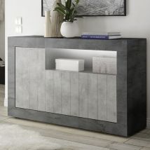 Madia 3 ante linea Laila in finitura Ossido e Cemento - Cemento