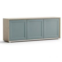 Montefioredesign - Madia 3 ante linea Tilt classic in finitura Rovere Nodato e Bristol