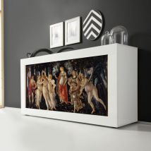 Montefioredesign - Madia Botticelli Linea Fancy finitura Bianco lucido con Serigrafia