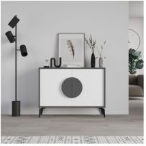 Veriaffari.it - Madia 2 ante Gora110 110x35,6x82 colore antracite e bianco