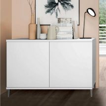 Montefioredesign - Madia moderna 2 ante Cloe Bianco Opaco con piedini 15 colorazioni