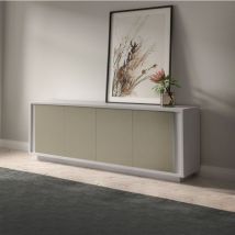 Madia skyline 4 ante bianco frassino e fango - colori personalizzabili