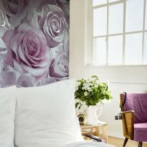 Madison Glitter Amethyst Wallpaper Floral Living Room Bedroom Wallpaper Wall Paper Rolls - Amethyst