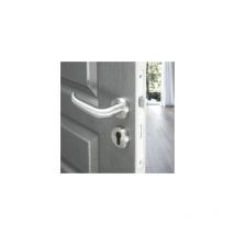 Ouvre&deco - Ouvre&Déco - 2 poignées sur rosace madrid cylindre, nickel mat