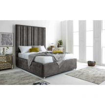 Madrid Grey Oakland Fabric King Bed Frame