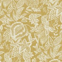 Grandeco - Mae Ochre Tropical Wallpaper Modern Contemporary Paste The Wall