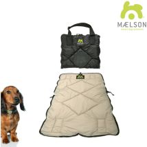 Hundedecke Cosy Roll 80 – Tragetasche – schwarz/beige – Füllung Hohlkammerfasern – Maschinenwaschbar bis 40°C – Isolationsfaktor bis -10°C