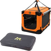 Maelson Soft Kennel Neon Orange 72 Cm + Lounge Mat - Transportbox Mit Matratze Für Hunde