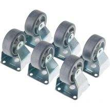 Maestro Bock Rotolo 42 x 42 mm piastra, ruote in tpr, morbido battistrada, Cuscinetto, portata 40 kg, Transport ruolo, Mobili ruolo, pesanti ruolo,