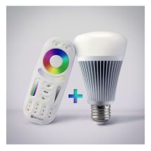 Delitech - Kit ampoule led E27 rgb + cct 9W + Télécommande - Maestro