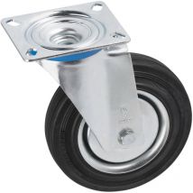 Maestro rotella, piastra, ruote in gomma piena, morbido battistrada, cuscinetto a rulli, ruota per trasporto mobili anche per carichi pesanti, 800680