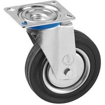 Metafranc - 800910 Ruota Girevole Diametro, 135 x 105 mm, in Gomma Piena, Cuscinetto a rulli, ø 160 mm