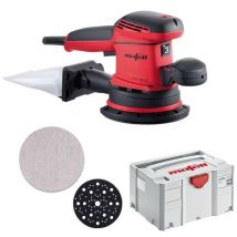 Mafell - Exzenterschleifer EVA150 E3 t-max + Schleifgitter Abranet P80 35Stk 150mm