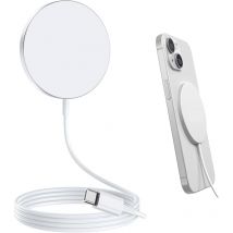 Mag Safe Chargeur sans Fil pour iPhone 15 Pro Max/15 Pro/15 Plus/15/14/14 Pro Max/13/12 Airpods Pro, Chargeur magnétique Rapide sans Fil