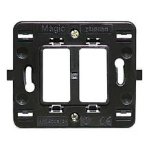 Support Bticino Magic 2 places séparés pour boîte ronde 500S/2