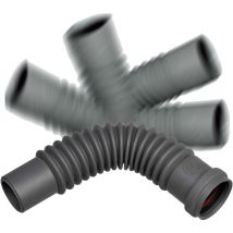 Wirquin - Raccord wc souple magicoude f/f D40, à emboîter (push-fit) pour évacuation 79020001, gris