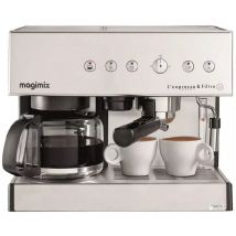Magimix - Combine expresso et filtre auto chrome mat 11423