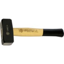 Maglio Hickory 1500G – Testa in acciaio temprato – Manico in legno di hickory – Martello conforme alla norma DIN 6475