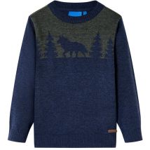 Maglione per Bambini Lavorato a Maglia Blu Marino 140