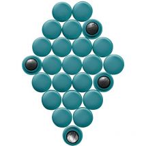 Piccoli Magneti Dell'Ufficio Di Pianificazione Verde Per Frigorifero, Lavagna, Tavola Da Preavviso, Archiviazione - Confezione Di 24