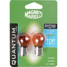 Quantum Energy - Magneti Marelli PY21W coppia lampadine auto arancioni 12V 21W attacco BAU15s